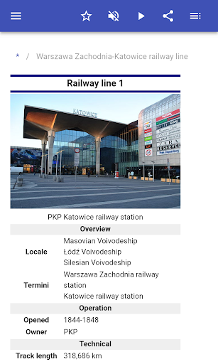 Railway lines in Poland