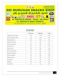 Sri Murugan Snacks Shop menu 2