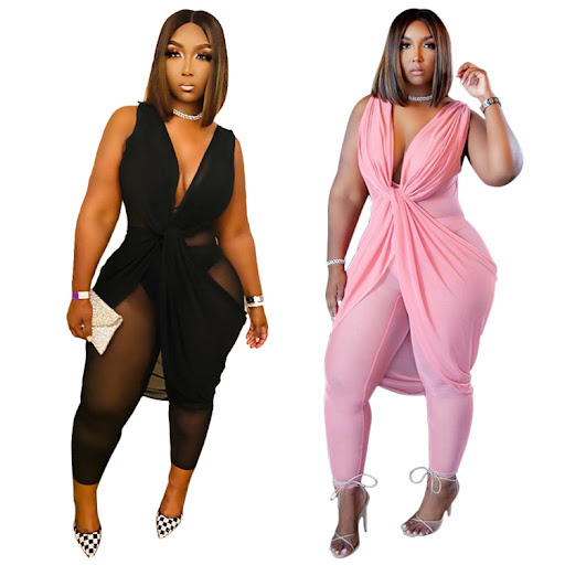 Title 2, Casual VNeck Wrap Chest Versatile Solid Color P...