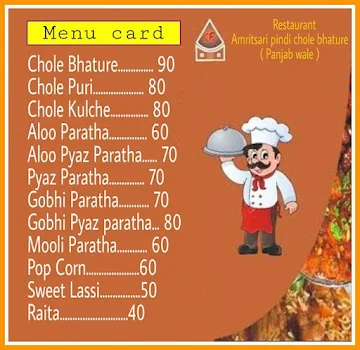 Amritsari Pindi Chole Bhatura menu 