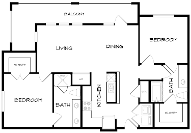 2 Bed 2 Bath