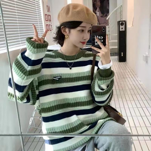 Title 5, Womens Loose Long Sleeve Mid-length Sweater, o...