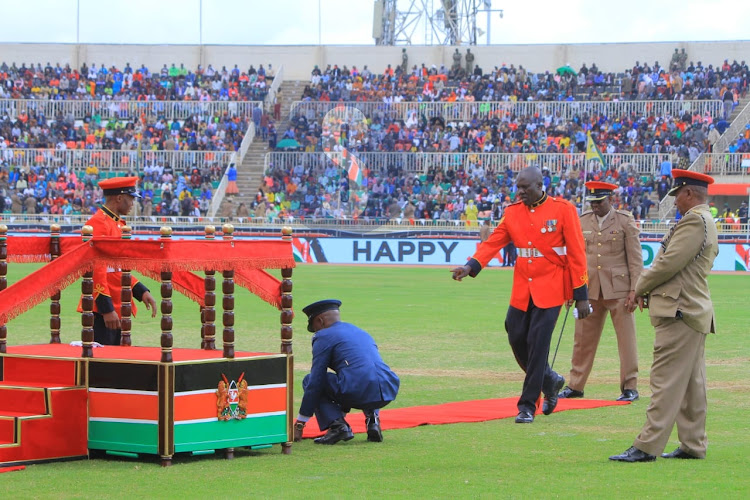 Kenya's 59th Jamhuri Day celebrations udnerway at Nyayo Stadium on December 12, 2022