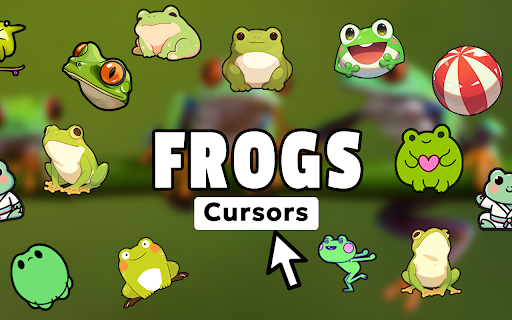 Frogs Cursor - Custom Animal Cursor for Chrome Preview 1