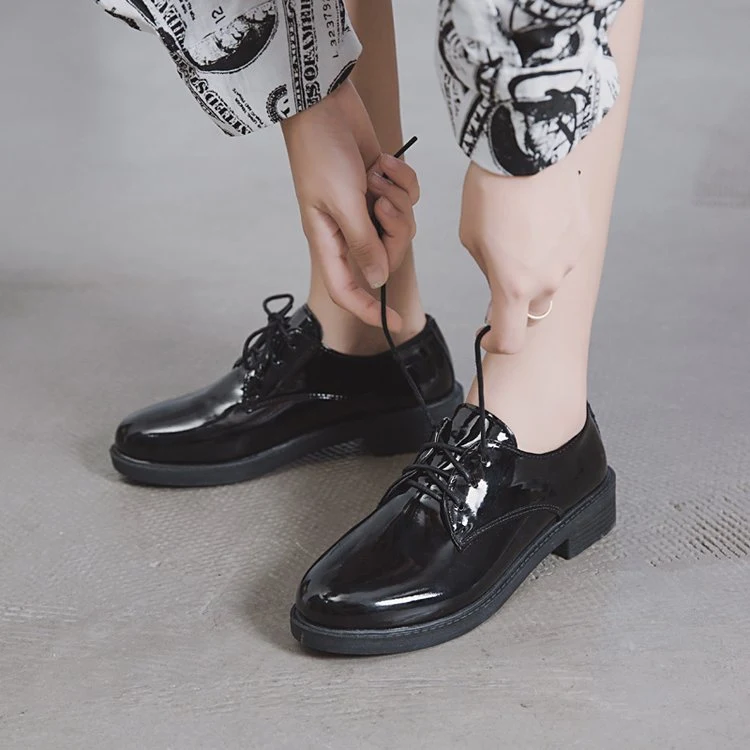 Title 5, Damen Leder Schuhe, kleine Größe, lässiger Schn...