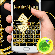 Golden Bling Keyboard  Icon