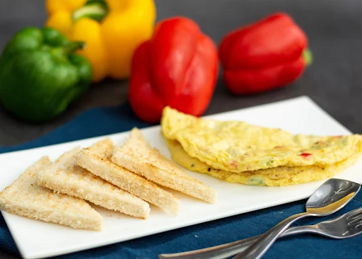 Classic Veggie Omelette | [256 Kcal]