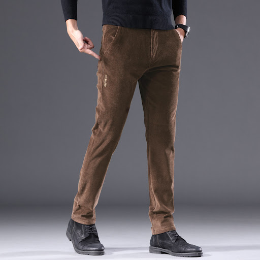Title 4, Middle-aged business all-matching casual trouse...