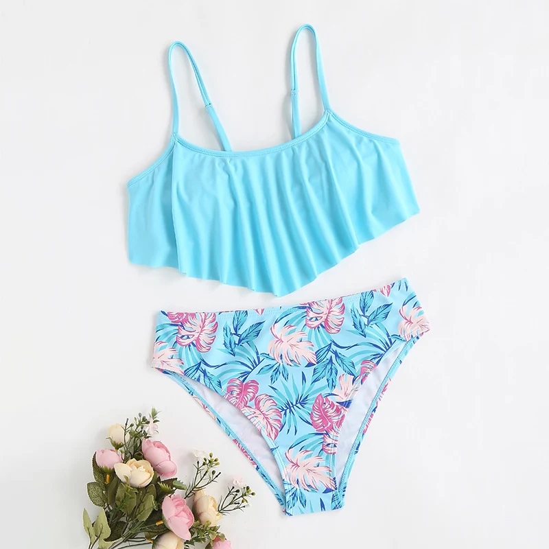 Schattig sport split badpak voor meisjes Comfortabel tweedelig badpak, perfect om in te zwemmen en te spelen in het water tijdens de zomer.