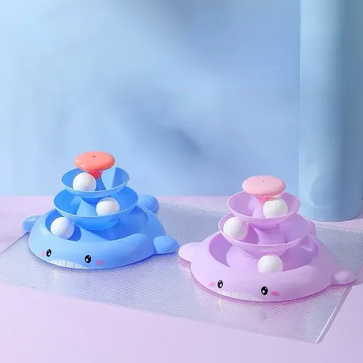 3/4 Levels Cats Toy Tower Tracks Cat Toys Interactive Cat Intelligence Training Amusement Plate Tower Pet Products Cat T
