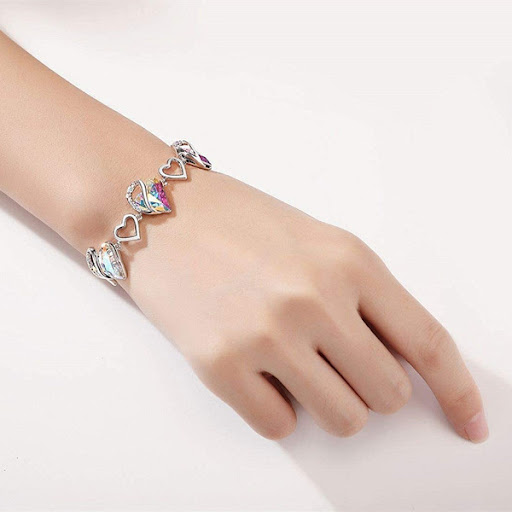 Title 4, Womens Fashion Heart-shaped Crystal Diamond Br...
