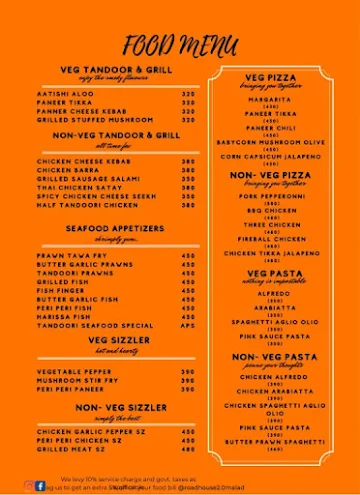 Roadhouse 2.0 menu 