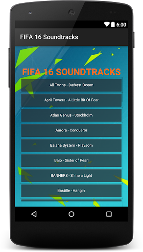 FIFA 16 Soundtrack List