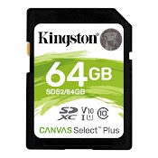 Thẻ Nhớ Kingston Sd Canvas Select Plus 64Gb - Hàng Chính Hãng