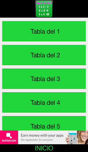 Tablas de Multiplicar