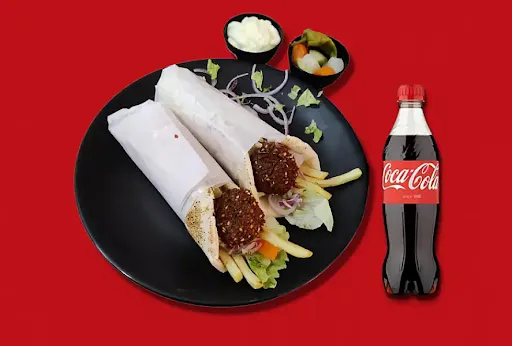 2 Falafel Shawarma And 1 Coke [Serves 1-2]