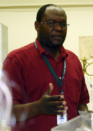 Prof Chapurukha Kusimba at a field museum