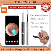 Lấy Ráy Tai Xiaomi Bebird R1 Thông Minh Có Đèn Sử Dụng Ống Nội Soi Giúp Quan Sát Bên Trong Tai Trực Tiếp Qua Smartphone