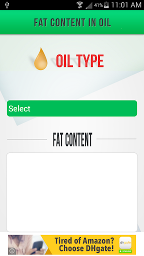 Fat Content in Oil