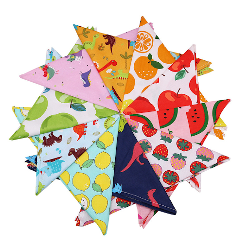 1PC 6Colors Fruit Print Pet Dog Bandana Small Dog Cat Scarf Adjustable Cotton Dog Puppy Bandanas Bibs Summer Pet Dog Acc