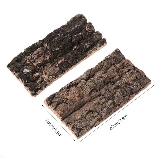 new Natrual Flat Cork Bark Reptiles Terrariums Decoration for Pet Reptiles
