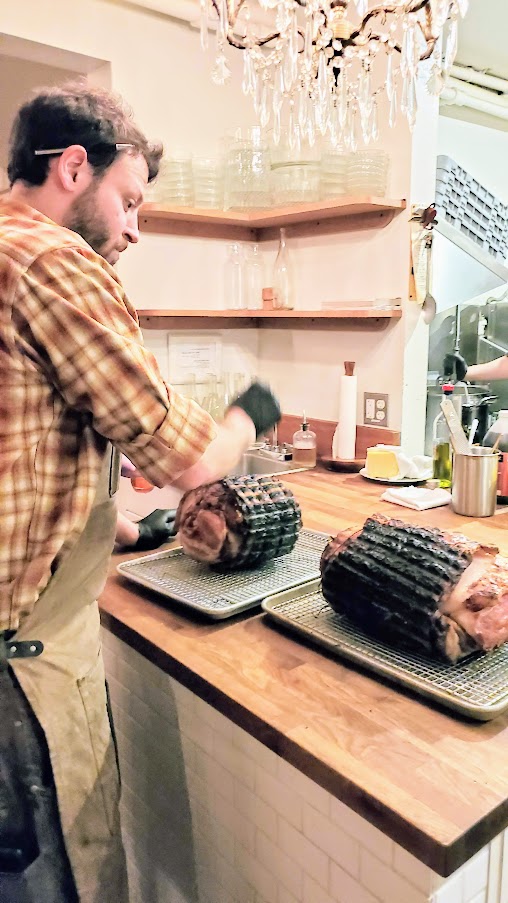 Portland Pop-up: Serenade with Spaghetti Western, a Wallow and Root Porchetta being prepared by Piccone's Corner