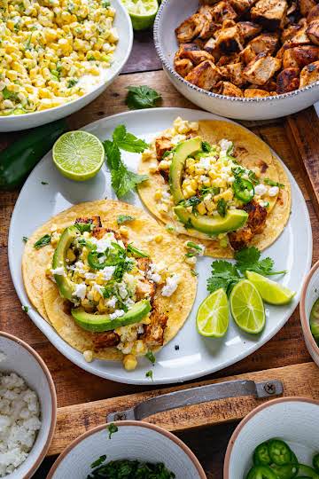 Mexican Street Corn Chicken Tacos