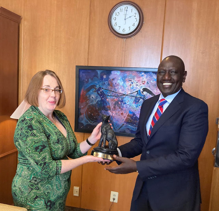 Deputy President William Ruto after a meeting with US Assistant Secretary of State for Africa, Molly Phee, Molly Phee on March 2, 2022.