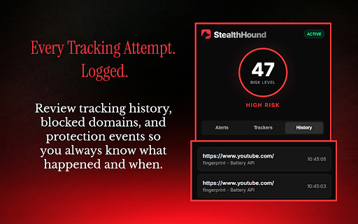 StealthHound – Tracker Blocker, Browser Fingerprinting & Privacy Engine screenshot 5