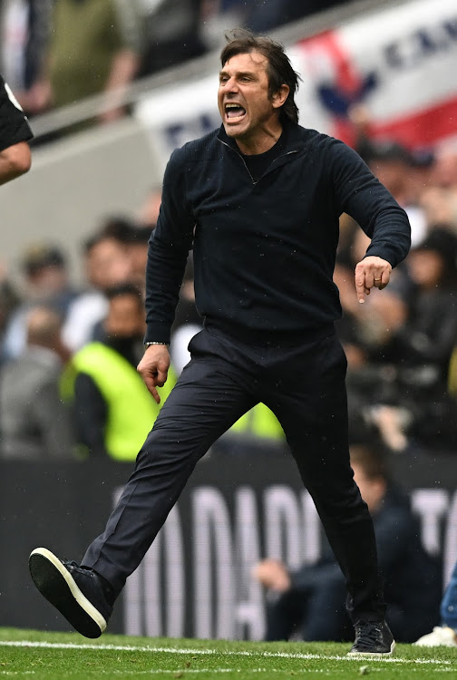 Tottenham Hotspur manager Antonio Conte reacts during a past match