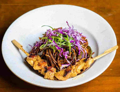 Malaysian Pan Fried Noodle Fried Chicken Skewers