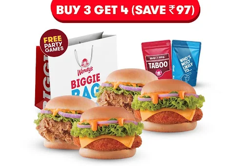 Buy 3 Get 4 On Chicken Signature Burgers