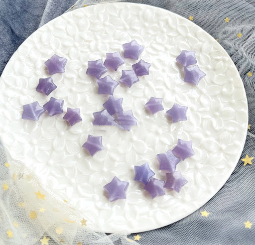 Title 6, Natural Lepidolite Lilac Crystal Star Pendant p...