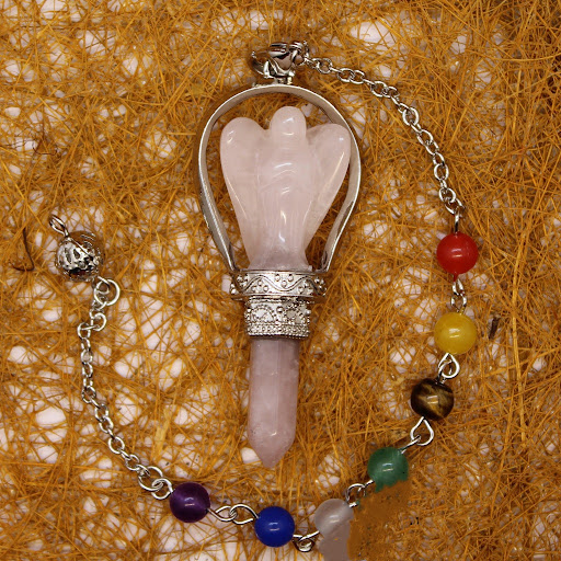 Title 4, Pink Crystal Six Corner Pillar Pendant – Promot...
