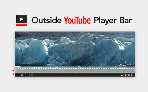 Outside YouTube Player Bar - YouTubeの再生バーを動画の外側に表示