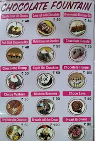 Chocolate Fountain menu 1