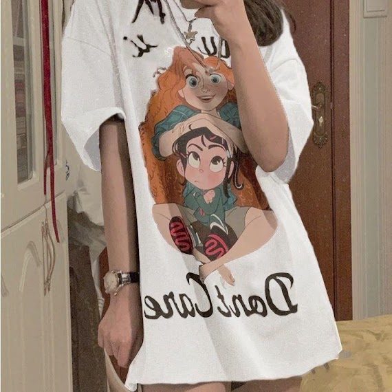 Korean Style Cartoon Pattern Short Sleeve T - Shirt Spring Summer 2022