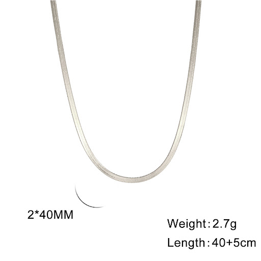 Title 1, Popular Snake Bone Stainless Steel Choker, a st...