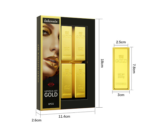 Title 7, Lipstick Kit Gold Bar Makeup Set Achieve gorgeo...