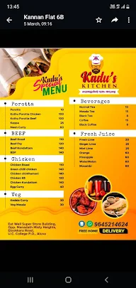 Kadus Kitchen menu 1