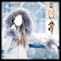 hiver filles cadre photo icon