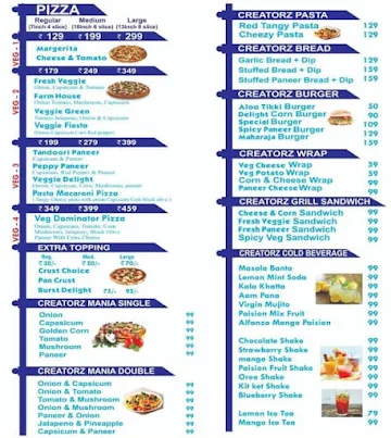 Pizza And Cheese menu 