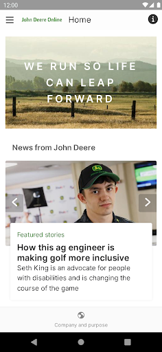 Screenshot John Deere Online