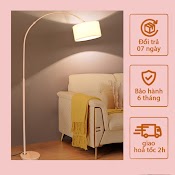 Đèn Cây Đứng Trang Trí Dáng Cong Decor Phòng Ngủ Phòng Khách Phòng Làm Việc Điều Chỉnh Kích Thước, Tặng Kèm Bóng