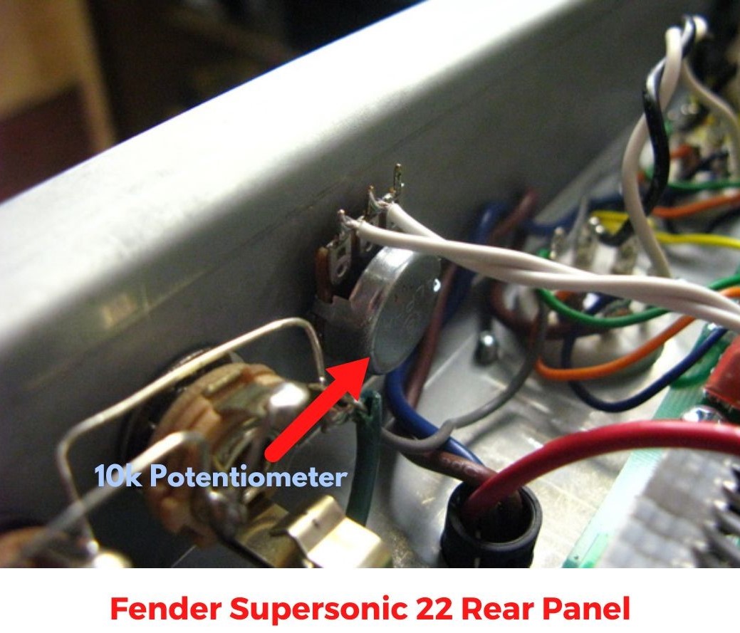 a picture of fender supersonic 22 rear panel