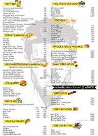 Whack Kitchen menu 1