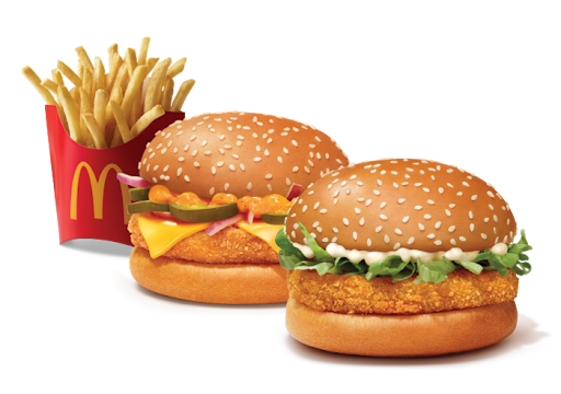 Corn & Cheese Burger +McVeggie Burger+Fries (M)