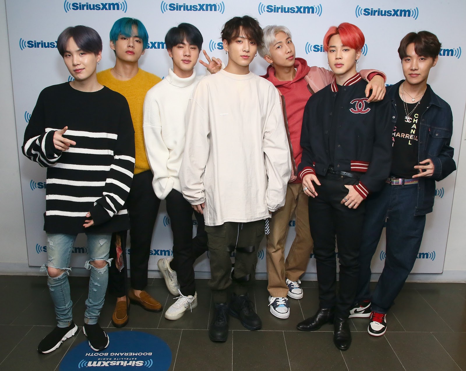 BTS Visit 'The Morning Mash Up' On SiriusXM Hits 1 Channel At The SiriusXM Studios In New York