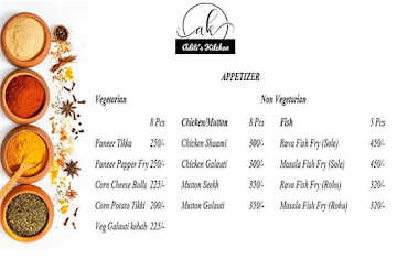 Aditi's Kitchen menu 