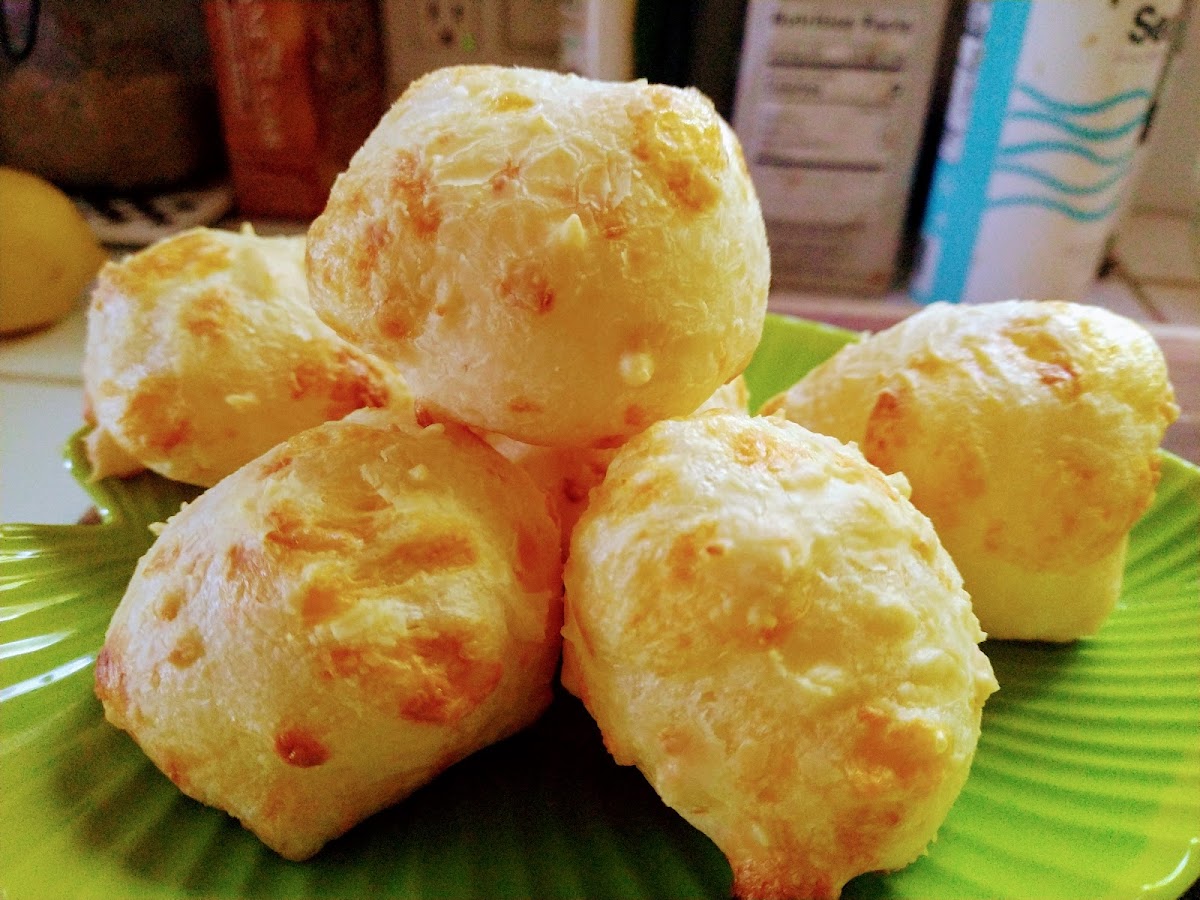 Brazilian Pao de queijo - tapioca cheese balls.